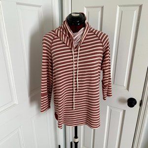 Red and White stripped light pull-over
